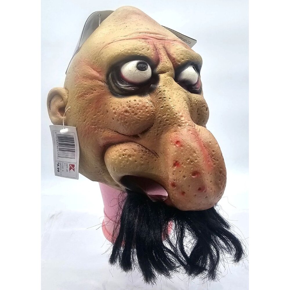 Vintage PMG Mask Pumpkin Time Hair-Larious Hooligans Big Nose Mustache Grandpa